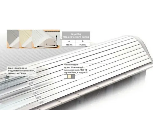 Комплект жалюзи и автоматическое сматывающее устройство Igloo II Procopi