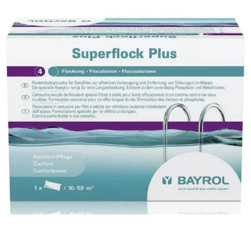 Суперфлок Плюс 1 кг. Bayrol коагулянт, удаление взвесей, осветление воды