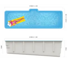 Композитный бассейн SwimTrack «61» 6.18*2,12*1,35-1,72 м., Франмер