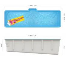 Композитный бассейн SwimTrack «61» 6.18*2,12*1,35-1,72 м., Франмер