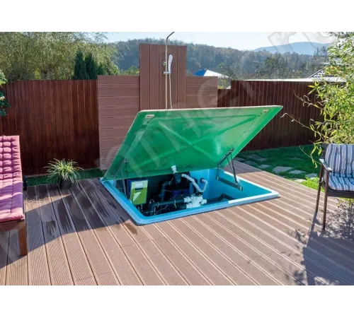 Технический приямок композитный 1,97*1,66*1,0 м. с крышкой "душ. площадка" Франмер