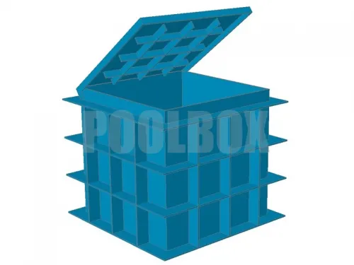 Технический приямок из полипропилена, 1,2*1,2*1,0 м., с крышкой