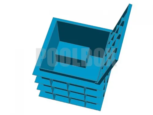 Технический приямок из полипропилена, 1,2*1,2*1,0 м., с крышкой