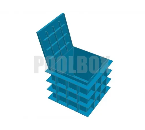 Технический приямок из полипропилена, 1,2*1,2*1,0 м., с крышкой