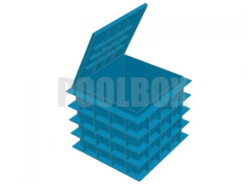 Технический приямок из полипропилена, 1,4*1,4*1,2 м., с крышкой