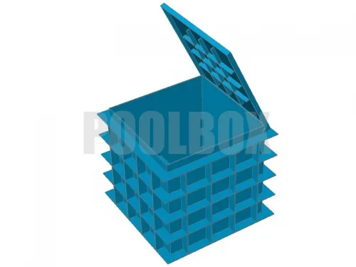 Технический приямок из полипропилена, 1,4*1,4*1,2 м., с крышкой