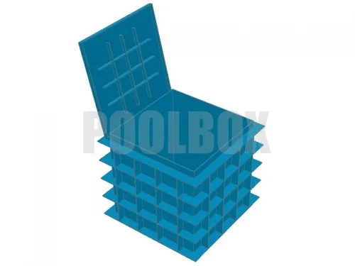 Технический приямок из полипропилена, 1,4*1,4*1,2 м., с крышкой