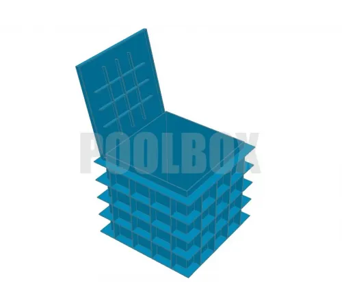 Технический приямок из полипропилена, 1,4*1,4*1,2 м., с крышкой