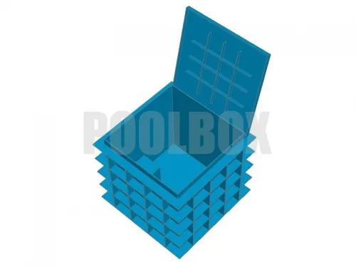 Технический приямок из полипропилена, 1,4*1,4*1,2 м., с крышкой