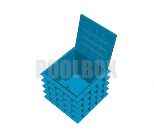 Технический приямок из полипропилена, 1,4*1,4*1,2 м., с крышкой