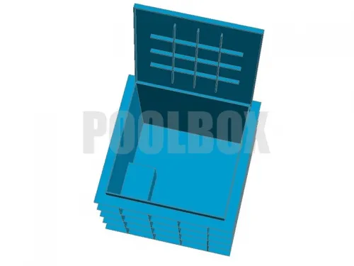 Технический приямок из полипропилена, 1,4*1,4*1,2 м., с крышкой