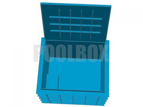 Технический приямок из полипропилена, 1,65*1,4*1,2 м., с крышкой