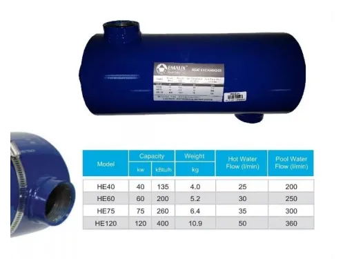 Теплообменник 120 кВт (вертик.) HE120 Emaux