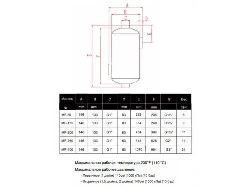 Теплообменник (28 kw) (вертик) МР МF80 AISI-304 (цвет корп.черн.) 02007006003