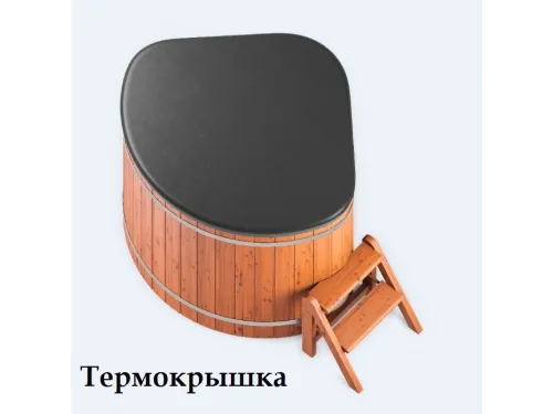 Купель композитная Polar Spa Корнер 160 с отделкой из дерева, 160*160*110 см.
