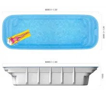 Композитный бассейн Тулон 8,00*3,00*1,55 м., Франмер