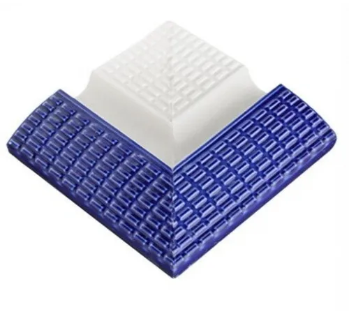 Угловой (внешний) элемент с поручнем SertekPool 12х12 см. кобальт