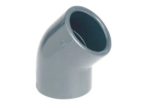 Отвод (угольник) д. 110 мм. клеевое ПВХ 45° Effast
