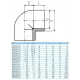 Отвод (угольник) д. 90 мм. клеевое ПВХ 90° Effast