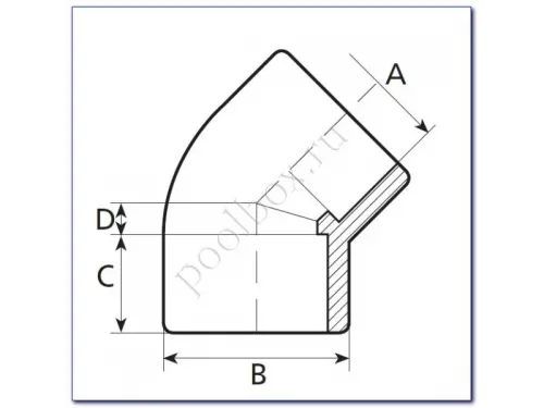 Угольник 45 гр.д. 40 Coraplax (7102040)