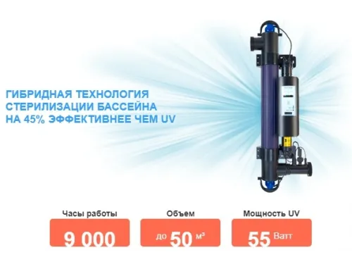 Ультрафиолетовая установка (55 Вт) Elecro Spectrum Hybrid UV+HO SH-55