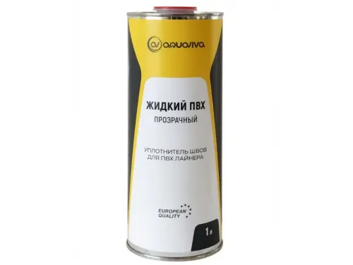 Уплотнитель швов (жидкий ПВХ) прозрачный 1л. Aquaviva