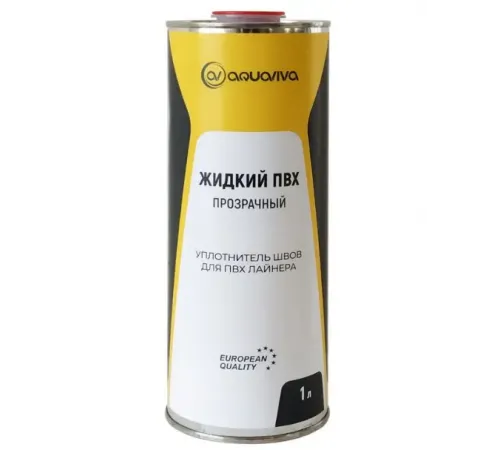 Уплотнитель швов (жидкий ПВХ) прозрачный 1л. Aquaviva