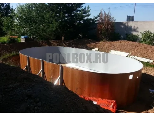 Каркасный бассейн Эсприт - Биг 10 х 5.5 х 1,35 м., Atlantic Pool (каркас/пленка/скиммер-пакет/фильтр/лестница)