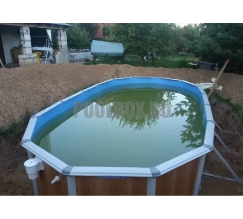 Каркасный бассейн Эсприт - Биг 7.3 х 3,7 х 1,35 м., Atlantic Pool (каркас/пленка/скиммер-пакет/фильтр/лестница)