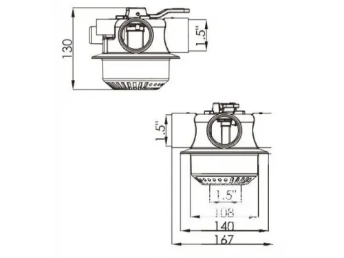 Вентиль 4-ти поз. (1,5'') Aquaviva MPV16 (MPV16/88281105B)