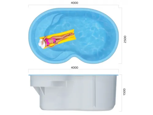 Композитный бассейн Вестфол 4,0*2,5*1,5 м., Франмер