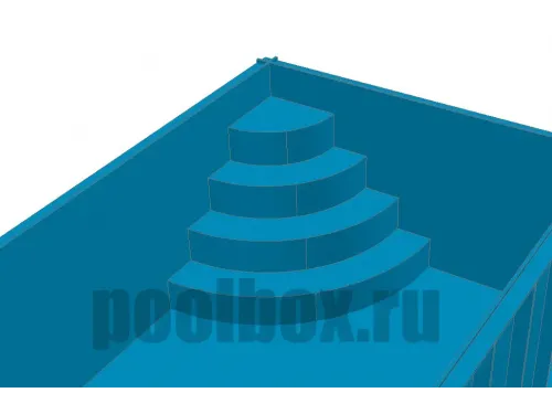 Полипропиленовый бассейн 5,0*3,0*1,5 м.