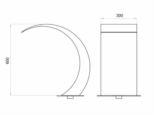 Водопад акриловый (300 мм.) Aquaviva с LED подсветкой RGB