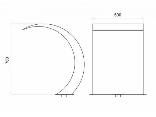 Водопад акриловый (500 мм.) Aquaviva с LED подсветкой RGB