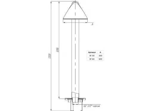 Водопад "Гусь 300", ВГ.30 из нерж. стали AISI-304