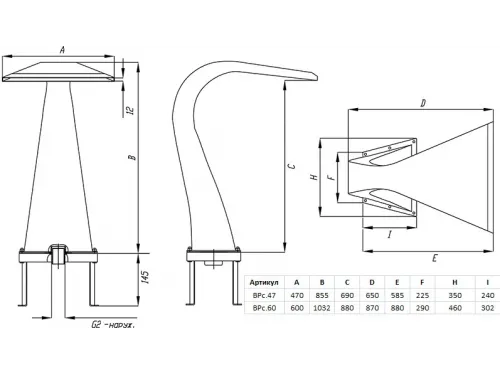 Водопад "Русалка 470", ВРс.47 из нерж. стали AISI-304