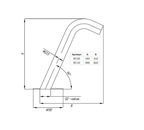 Водопад "Водяная пушка 1000", ВП.10 (с насадкой НВП.02) из нерж. стали AISI-304