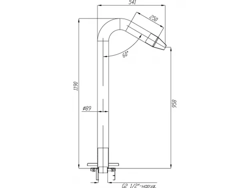 Водопад "Водяная пушка 1200", ВП.12 из нерж. стали AISI-304
