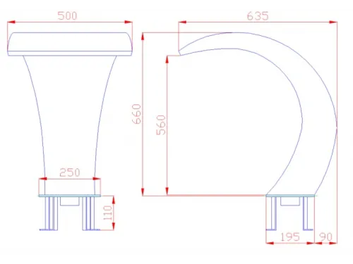 Водопад из нерж. стали Кобра 500 MV 4