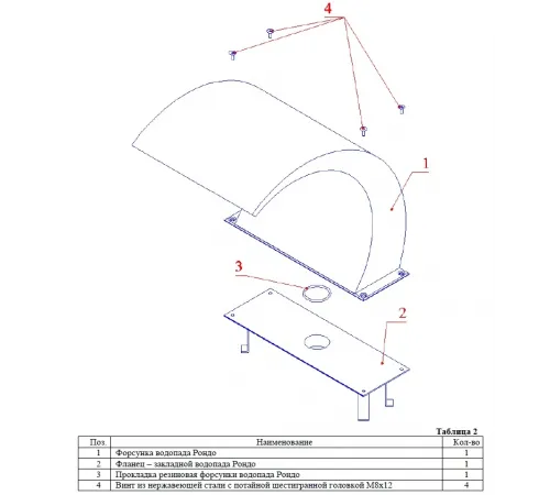 Водопад из нерж. стали Рондо 500 MV 5