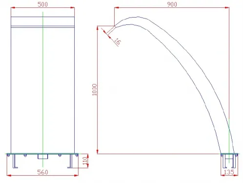 Водопад из нерж. стали Кармэлла 500