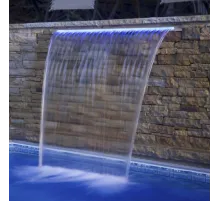 Водопад Aquaviva PB 900-25(L) (ш. 900 мм., излив 25 мм.) стеновой пластиковый с LED подсветкой