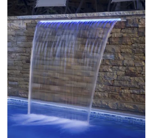 Водопад Aquaviva PB 300-150(L) (ш. 300 мм., излив 150 мм.) стеновой пластиковый с LED подсветкой