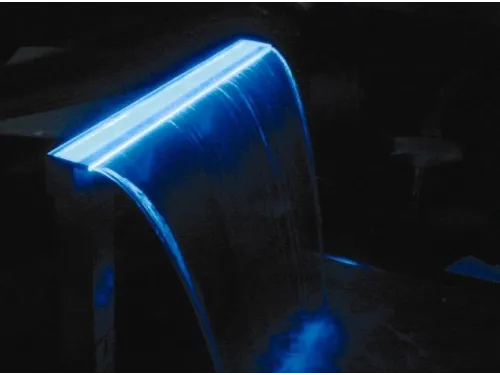 Водопад Aquaviva PB 900-150(L) (ш. 900 мм., излив 150 мм.) стеновой пластиковый с LED подсветкой