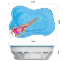 Композитный бассейн Воклюз 2,80*2,05*0,90 м., Франмер