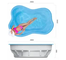 Композитный бассейн Воклюз 2,80*2,05*0,90 м., Франмер