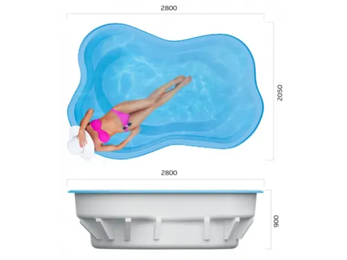 Композитный бассейн Воклюз 2,80*2,05*0,90 м., Франмер