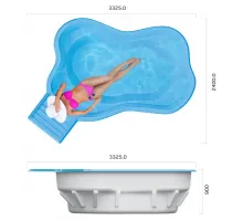 Композитный бассейн Воклюз с водопадом 3,33*2,40*0,90 м., Франмер