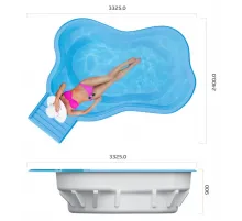 Композитный бассейн Воклюз с водопадом 3,33*2,40*0,90 м., Франмер