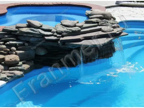 Композитный бассейн Воклюз с водопадом 3,33*2,40*0,90 м., Франмер